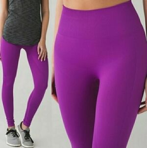 Lululemon zone in tight seamless fuschia compression leggings